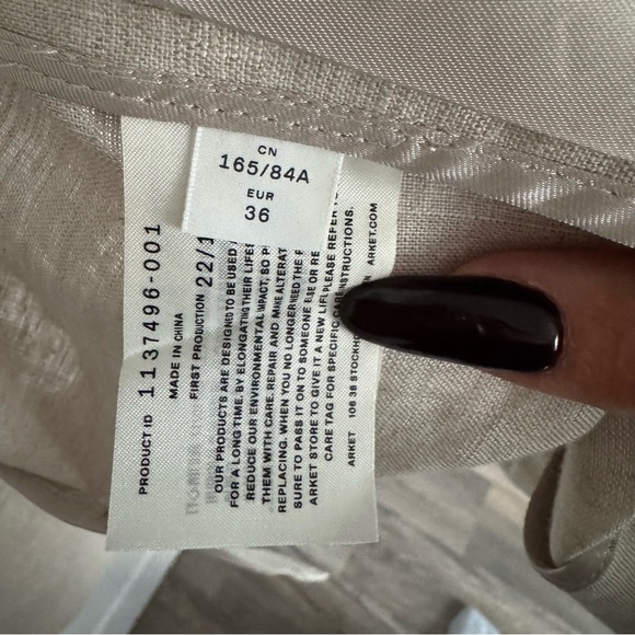 ARKET Oversized Linen Blazer size 36 - Picture 7 of 8